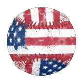 Balle De Baseball Drapeau Splatter Peint USA (Devant)