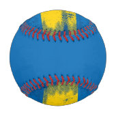 Balle De Baseball Drapeau suédois Grunge (Dos)