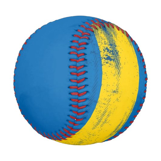 Balle De Baseball Drapeau suédois Grunge (Angle)