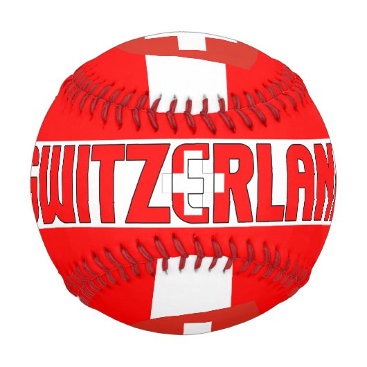 Balle De Baseball Drapeau suisse et armoiries patriotique (Devant)