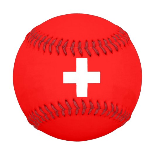 Balle De Baseball Drapeau suisse (Suisse) (Devant)