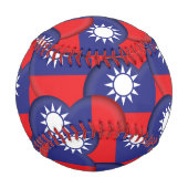 Balle De Baseball Drapeau taïwanais, Coeurs - Bassortiments, Aimer T (Devant)