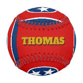 Balle De Baseball Drapeau Tennessee, Monogramme / Ballons De Basebal (Devant)