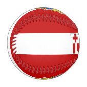 Balle De Baseball Drapeau Tonga et blason Patriotique (Devant Gauche)