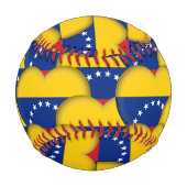Balle De Baseball Drapeau vénézuélien, Coeurs Baseballs, Amour Venez (Devant)