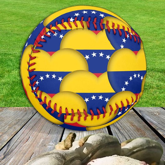 Balle De Baseball Drapeau vénézuélien, Coeurs Baseballs, Amour Venez