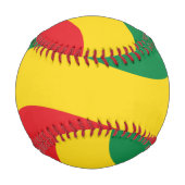Balle De Baseball Drapeau vert, or (jaune) et rouge (Dos)
