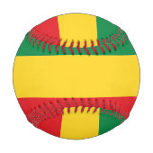 Balle De Baseball Drapeau vert, or (jaune) et rouge (Dos)