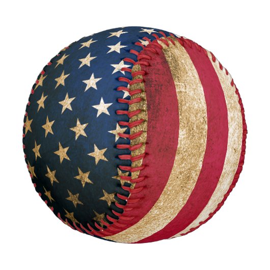 Balle De Baseball Drapeau vintage (Angle)