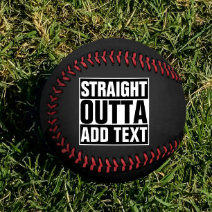 Balle De Baseball DROIT OUTTA - ajoutez votre texte ici/créez votre