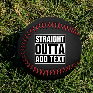 Balle De Baseball DROIT OUTTA - ajoutez votre texte ici/créez votre