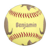 Balle De Baseball Drôle armadillo joyeux dessin animé (Devant)