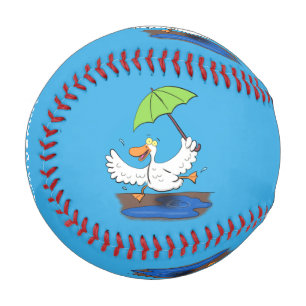 Balle De Baseball Drôle canard avec parapluie dessin animé