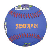 Balle De Baseball Drôle caricature de poisson de pêcheur (Devant)