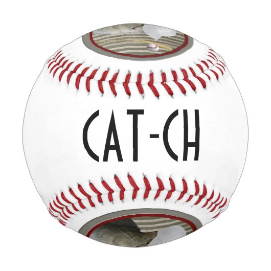 Balle De Baseball Drôle chat "chat-ch" (Dos)