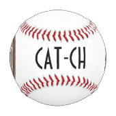 Balle De Baseball Drôle chat "chat-ch" (Devant)