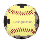 Balle De Baseball Drôle dessin animé de bison de buffle (Dos)