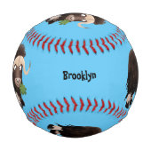 Balle De Baseball Drôle dessin animé de boeuf musqué (Dos)