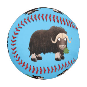 Balle De Baseball Drôle dessin animé de boeuf musqué