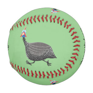 Balle De Baseball Drôle dessin animé d'oiseau de Guineafowl