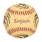 Balle De Baseball Drôle mignon dessin animé d'araignée moelleuse (Devant)