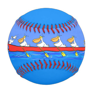 Balle De Baseball Drôle pélicans rameurs dessin animé