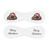 Balle De Baseball Drôle singe de Noël sur chapeau santa (Panneaux)