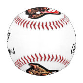 Balle De Baseball Drôle singe de Noël sur chapeau santa (Dos)