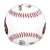 Balle De Baseball Drôle singe de Noël sur chapeau santa (Devant)