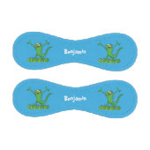 Balle De Baseball Drôle vert souriant animé lézard d'iguane (Panneaux)