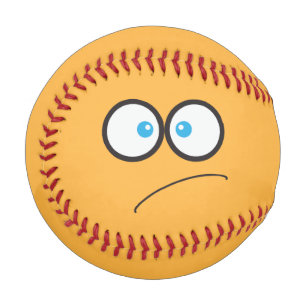 Balle De Baseball Drôle visage effrayé par la nouveauté