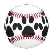 Balle De Baseball Du Chien Noir & Blanc #1 Papa Baseball (Devant)
