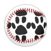 Balle De Baseball Du Chien Noir & Blanc #1 Papa Baseball (Devant Gauche)