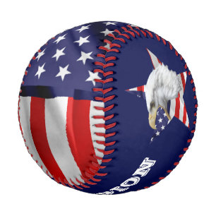 Balle De Baseball Eagle chauve, Drapeau Américain, Étoile