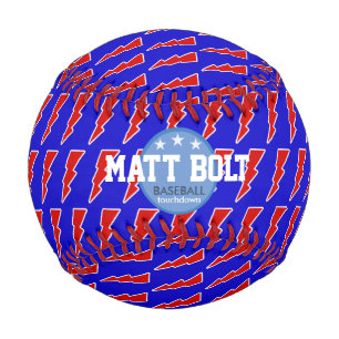 Balle De Baseball éclair rouge&bleu personnalisé