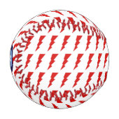 Balle De Baseball éclair rouge-bleu personnalisé (Devant Gauche)