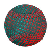 Balle De Baseball Écrans croquants rouges sur cyan rouge (Dos)