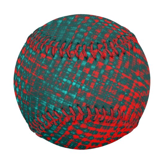 Balle De Baseball Écrans croquants rouges sur cyan rouge (Devant)