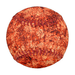 Balle De Baseball Écrans sur des rayures sur un corail légèrement ta