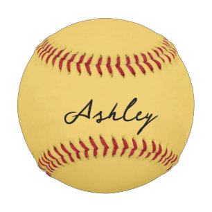 Balle De Baseball Écriture dorée personnalisée simple