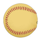 Balle De Baseball Écriture dorée personnalisée simple (Devant Gauche)