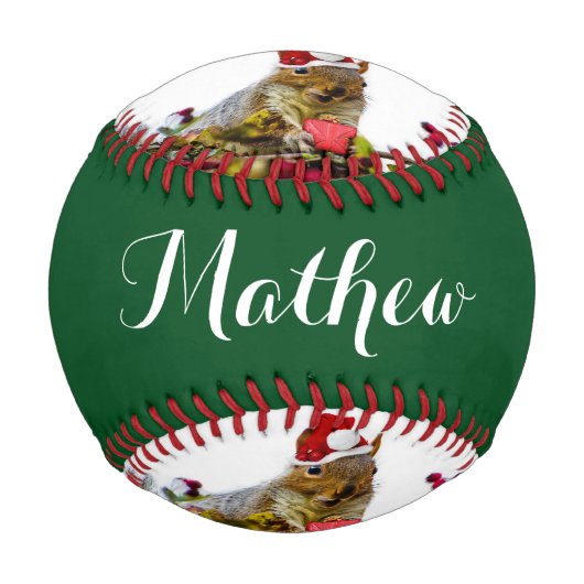 Balle De Baseball Écureuil de Noël (Devant)