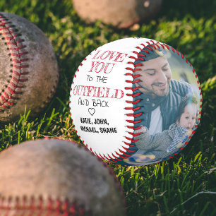Balle De Baseball Edgy Love you to the Outfield & Back Fête des pè