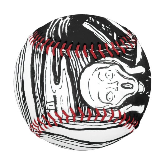 Balle De Baseball Edvard Munch - La lithographie de cri (Devant)