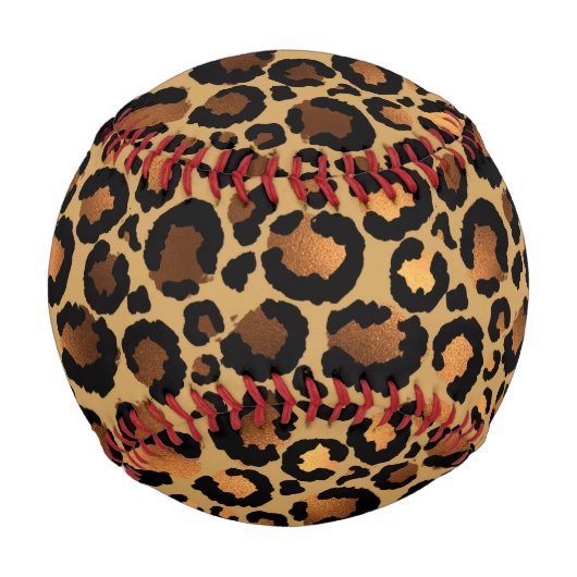 Balle De Baseball Elegant Brown Leopard Spots Wild Animal Glam (Devant)