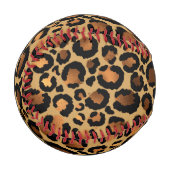 Balle De Baseball Elegant Brown Leopard Spots Wild Animal Glam (Devant Gauche)
