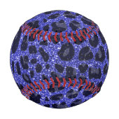 Balle De Baseball Empreinte de léopard d'parties scintillant bleu né (Dos)