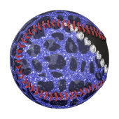 Balle De Baseball Empreinte de léopard d'parties scintillant bleu né (Devant Gauche)