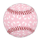 Balle De Baseball Empreintes Bébé, Pied Bébé, Marches, Fille Rose (Devant)