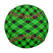 Balle De Baseball en vichy Check Motif vert et noir Baseball (Dos)